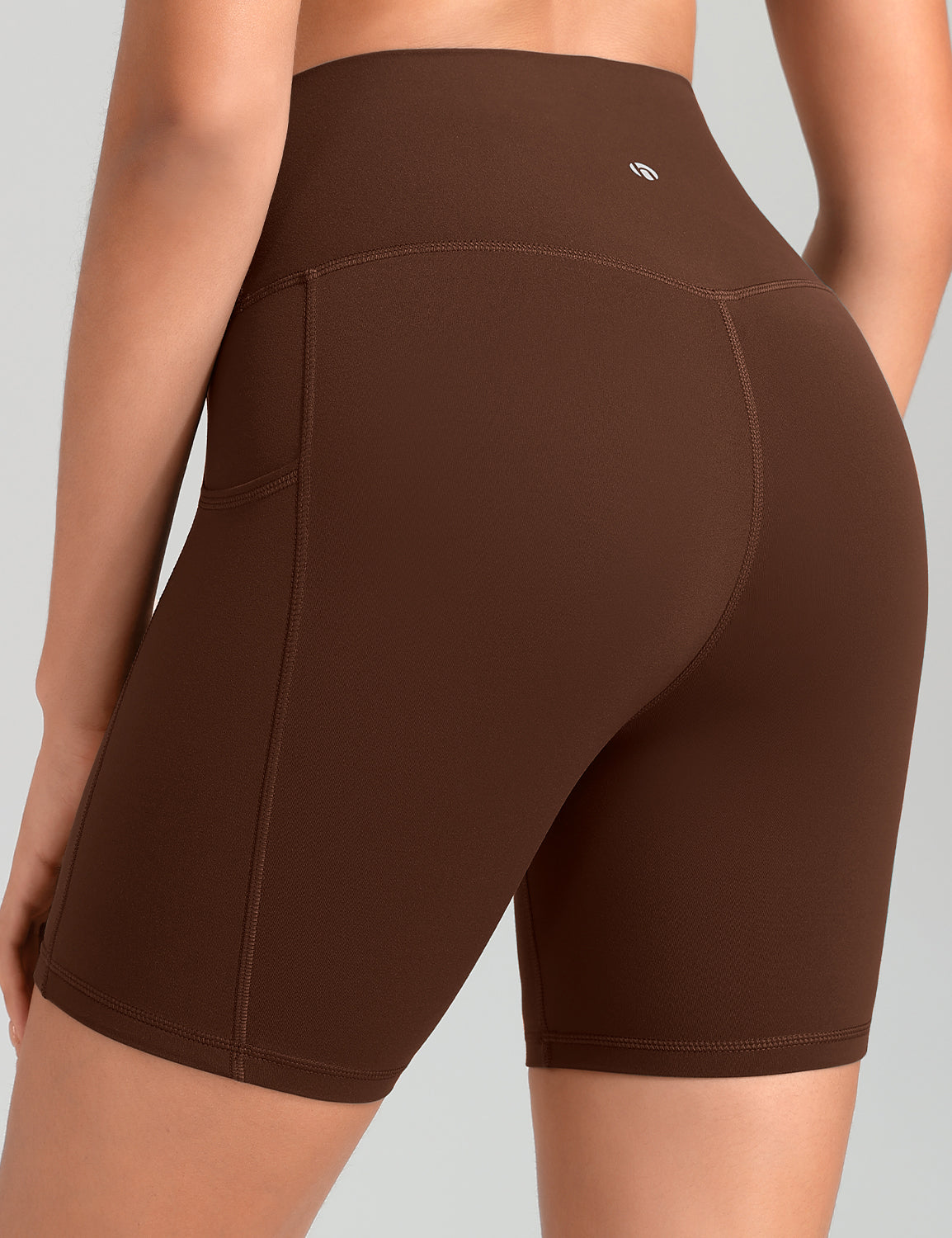 HeyNuts Workout Pro Biker Shorts with Side Pockets for Women, High Waisted Compression Yoga Shorts 6''
