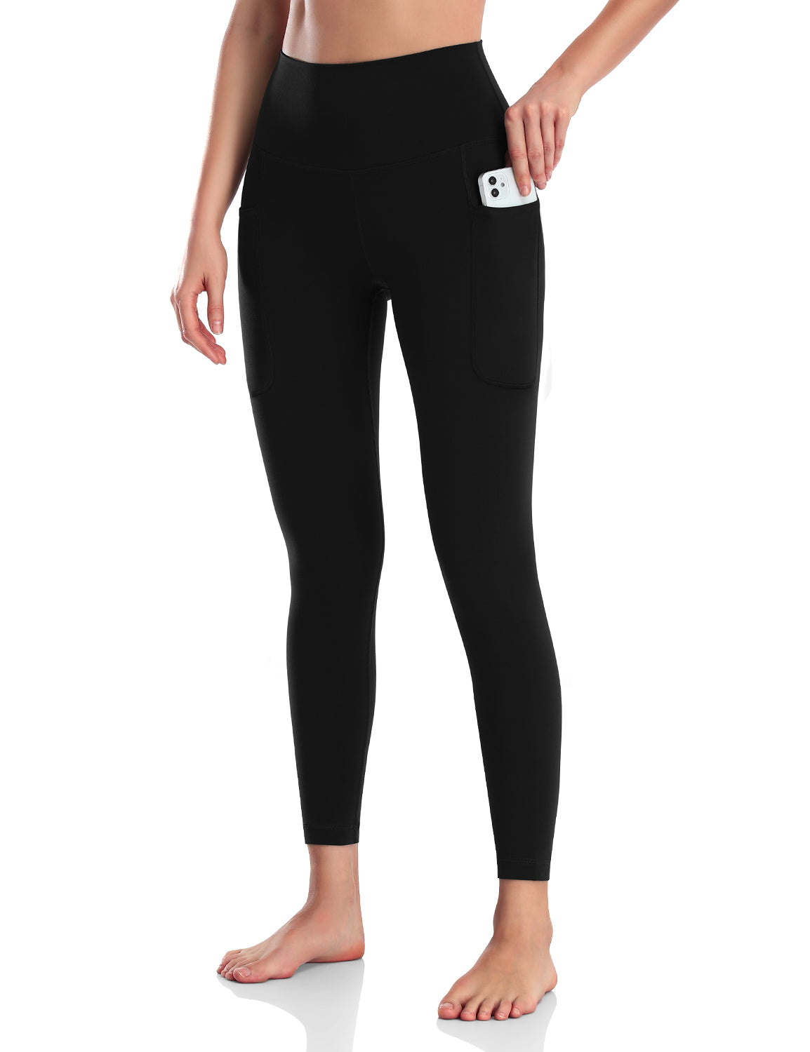 HeyNuts Workout Pro 7/8 Leggings with Side Pockets for Women, High Waisted Tummy Control Compression Pants 25''