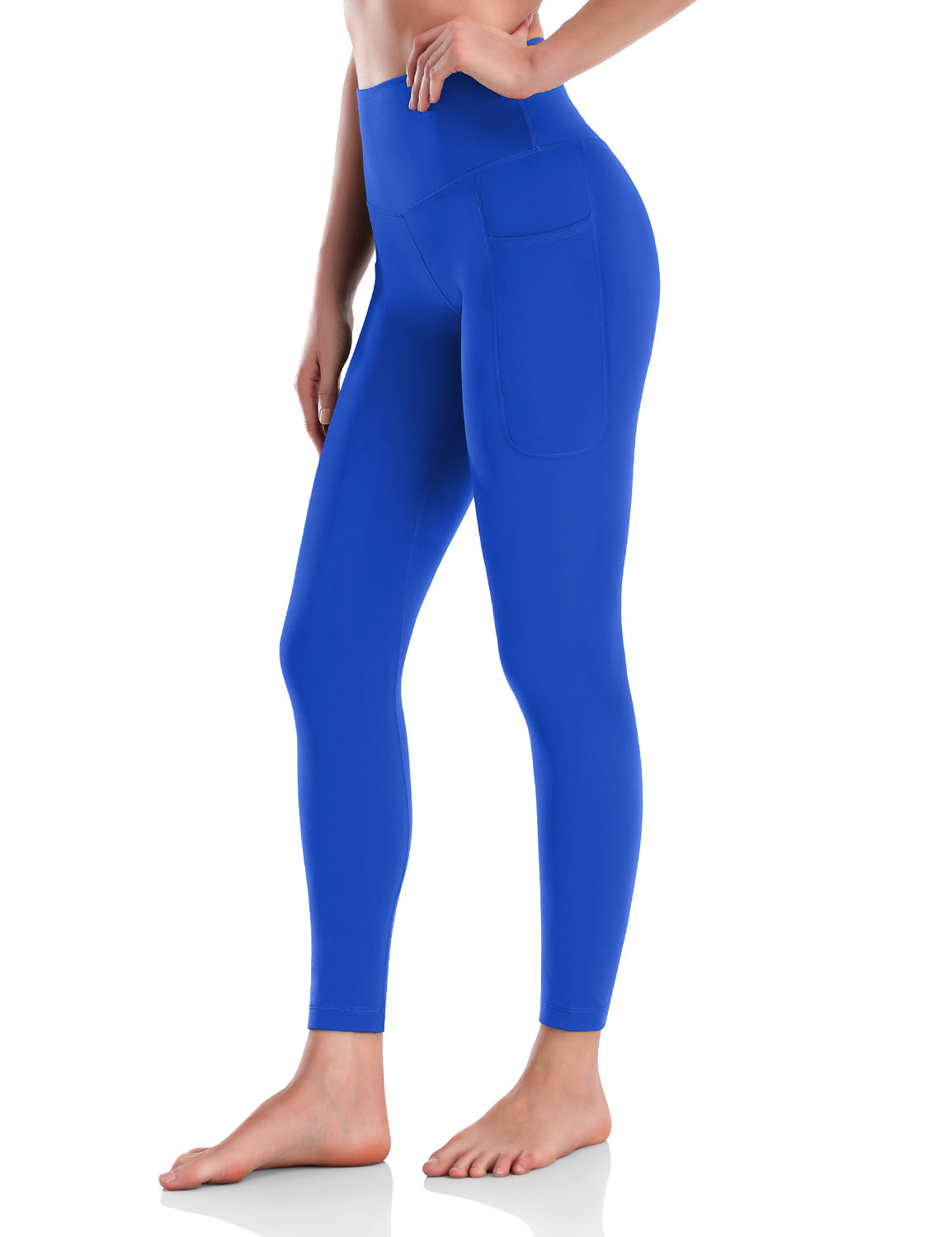 HeyNuts Workout Pro 7/8 Leggings with Side Pockets for Women, High Waisted Tummy Control Compression Pants 25''