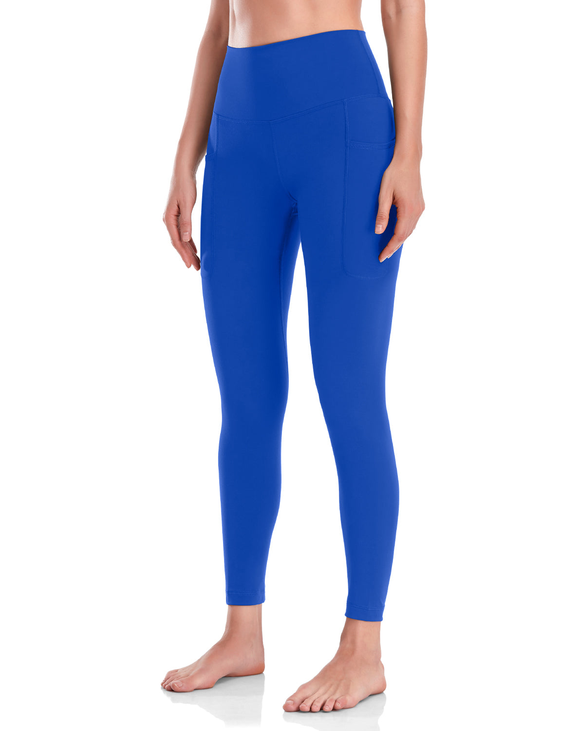 HeyNuts Workout Pro 7/8 Leggings with Side Pockets for Women, High Waisted Tummy Control Compression Pants 25''