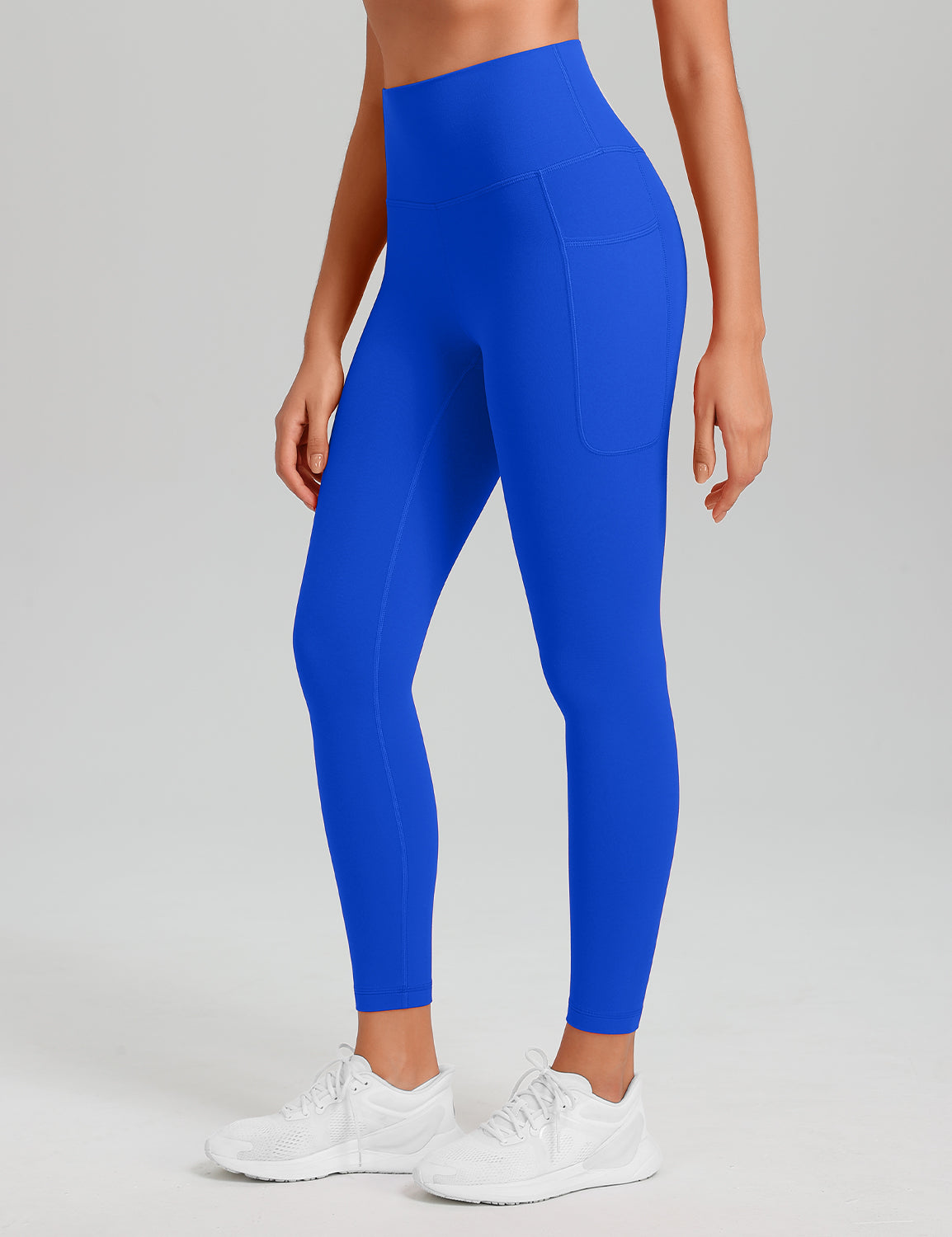 HeyNuts Workout Pro 7/8 Leggings with Side Pockets for Women, High Waisted Tummy Control Compression Pants 25''