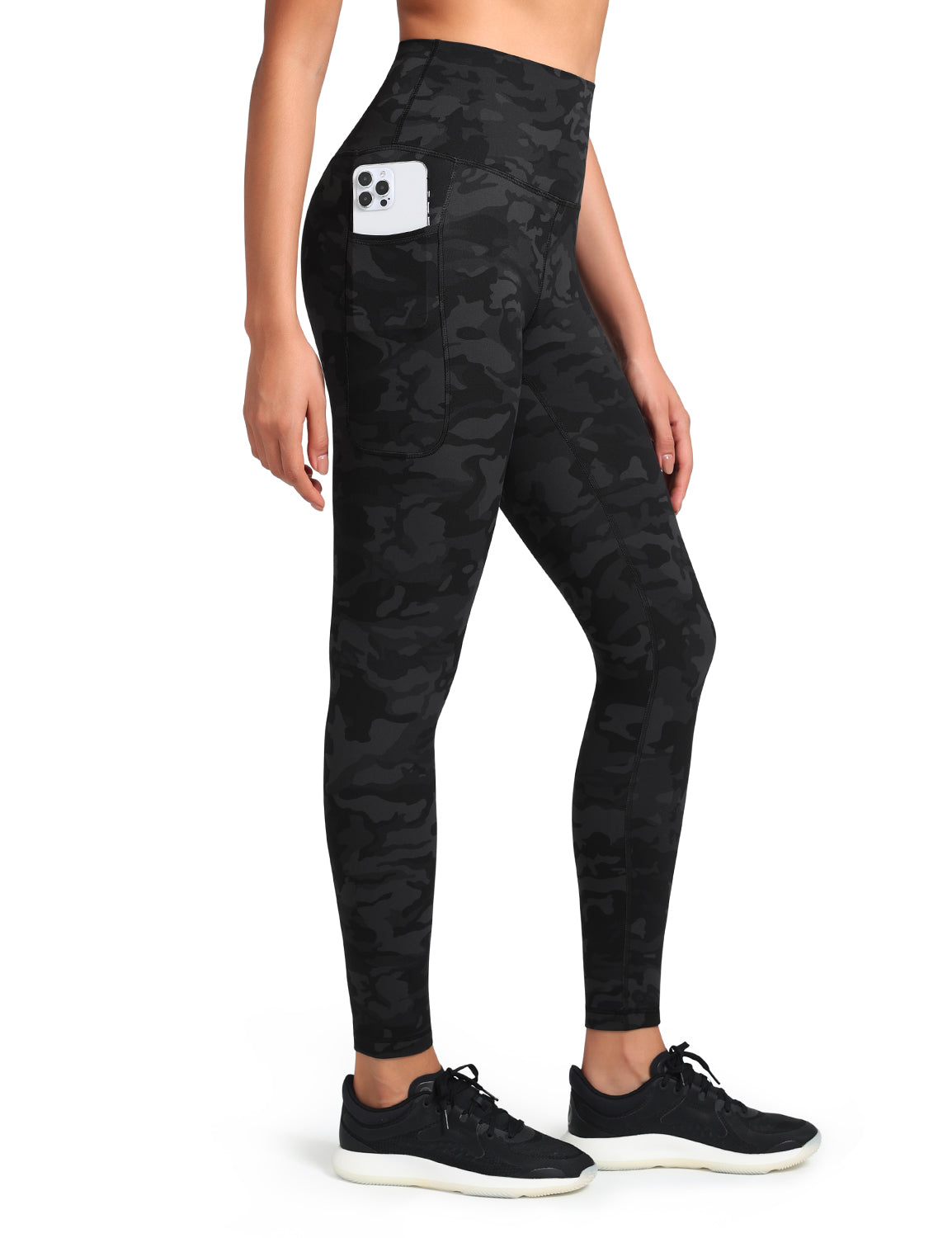 HeyNuts Workout Pro 7/8 Leggings with Side Pockets for Women, High Waisted Tummy Control Compression Pants 25''