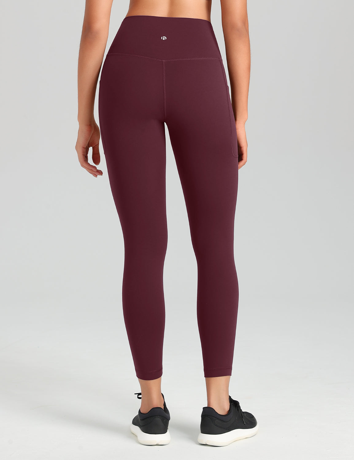 HeyNuts Workout Pro 7/8 Leggings with Side Pockets for Women, High Waisted Tummy Control Compression Pants 25''