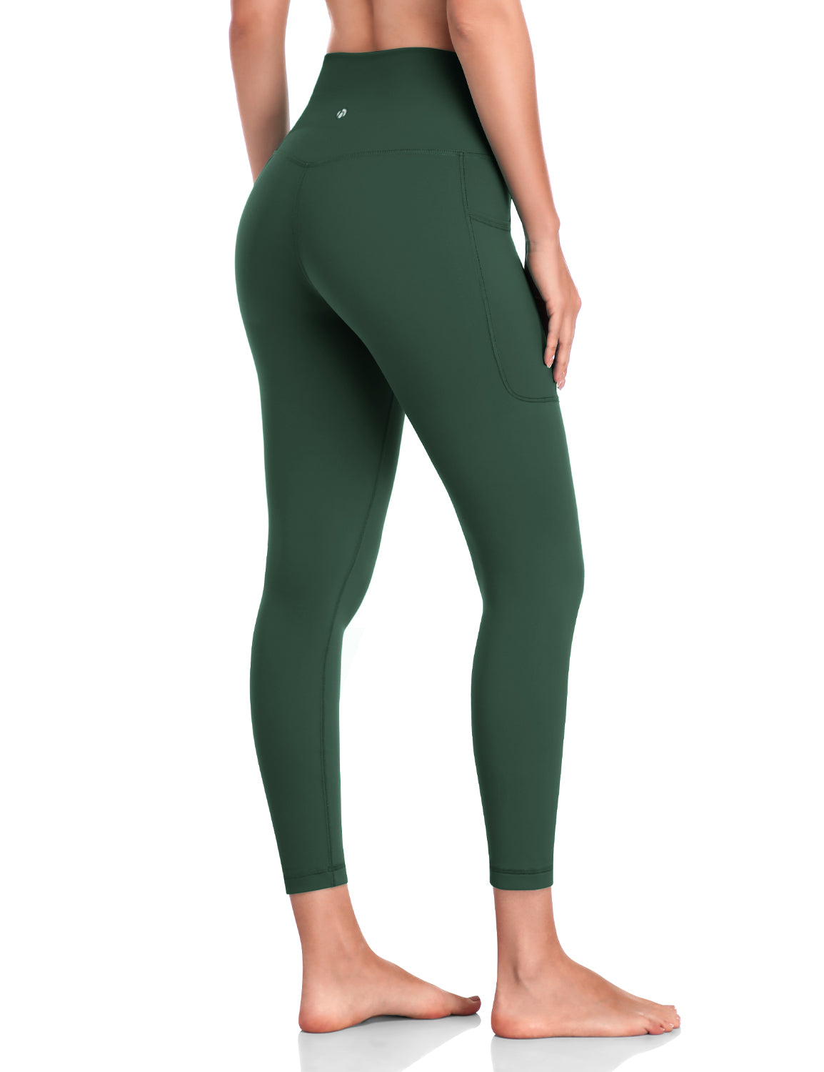 HeyNuts Workout Pro 7/8 Leggings with Side Pockets for Women, High Waisted Tummy Control Compression Pants 25''