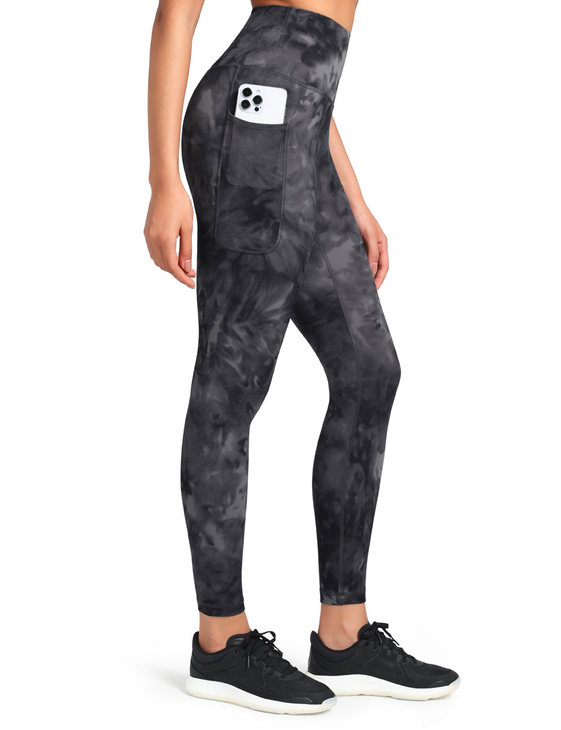 HeyNuts Workout Pro 7/8 Leggings with Side Pockets for Women, High Waisted Tummy Control Compression Pants 25''