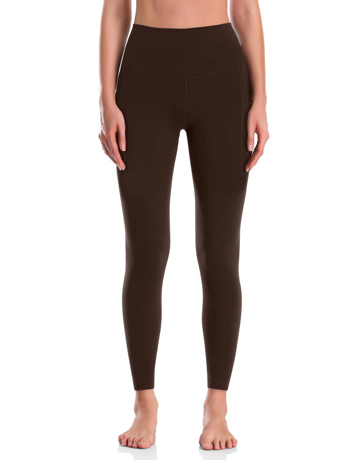 HeyNuts Workout Pro 7/8 Leggings with Side Pockets for Women, High Waisted Tummy Control Compression Pants 25''