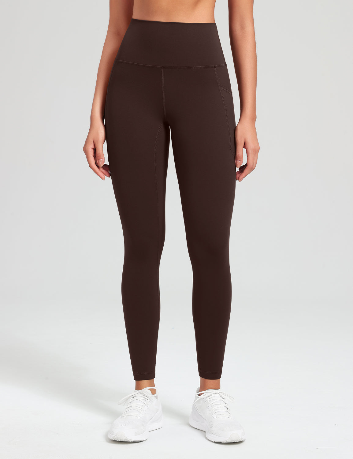 HeyNuts Workout Pro 7/8 Leggings with Side Pockets for Women, High Waisted Tummy Control Compression Pants 25''
