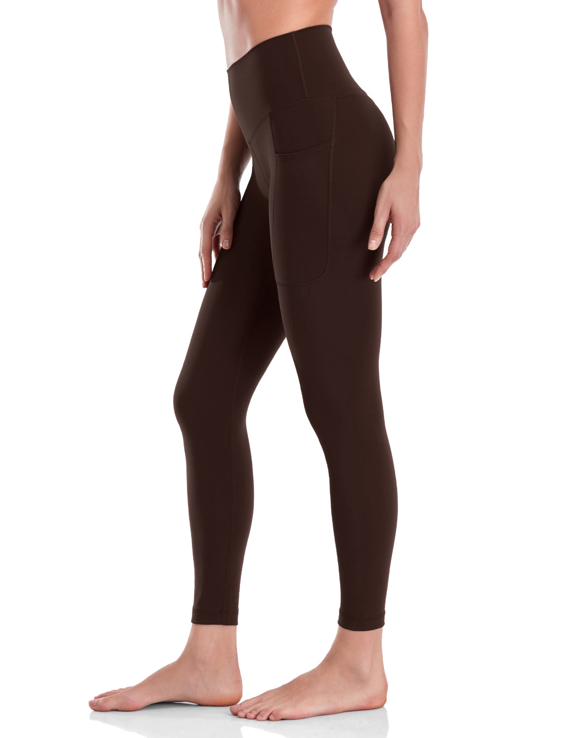 HeyNuts Workout Pro 7/8 Leggings with Side Pockets for Women, High Waisted Tummy Control Compression Pants 25''