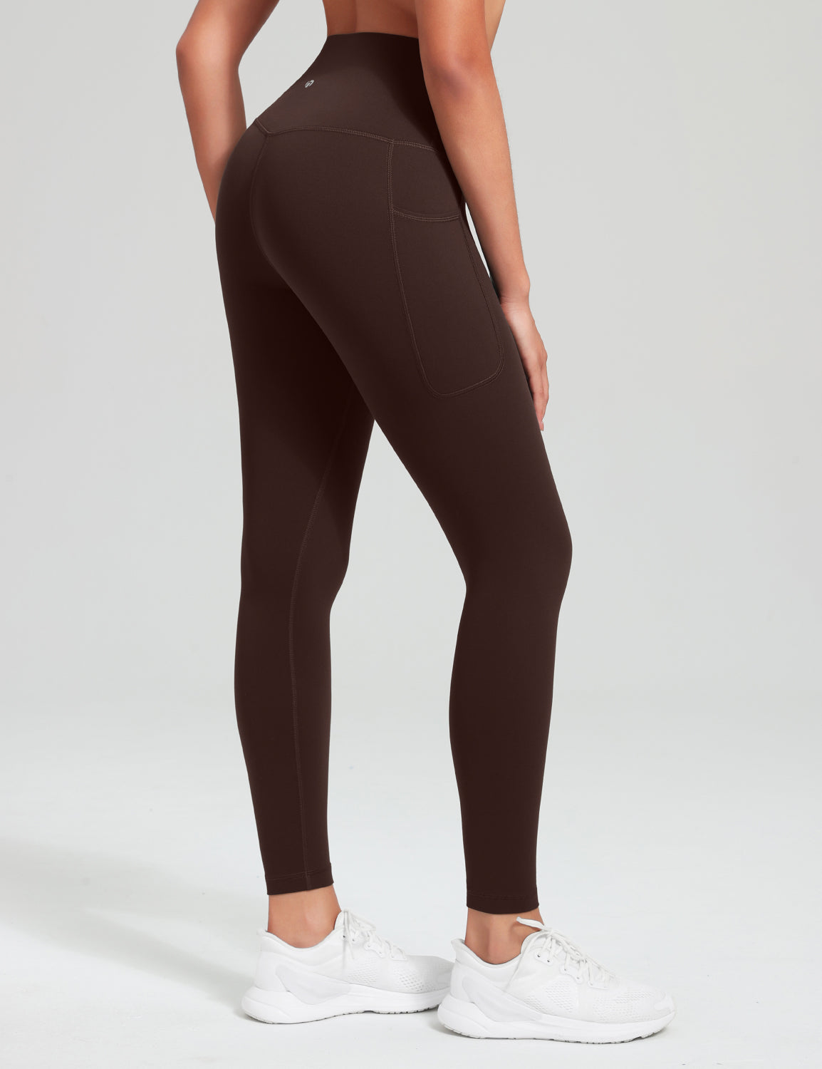 HeyNuts Workout Pro 7/8 Leggings with Side Pockets for Women, High Waisted Tummy Control Compression Pants 25''