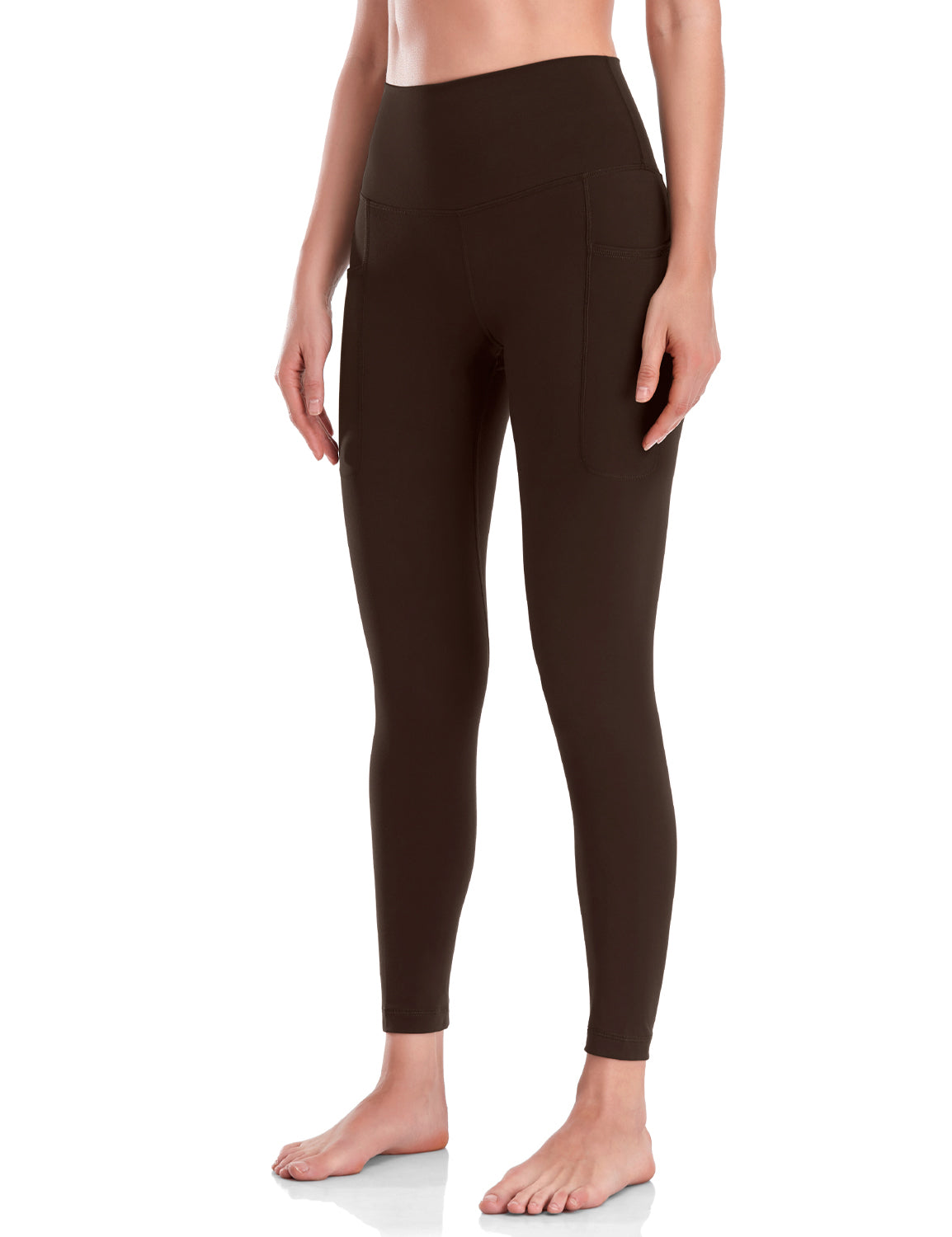 HeyNuts Workout Pro 7/8 Leggings with Side Pockets for Women, High Waisted Tummy Control Compression Pants 25''