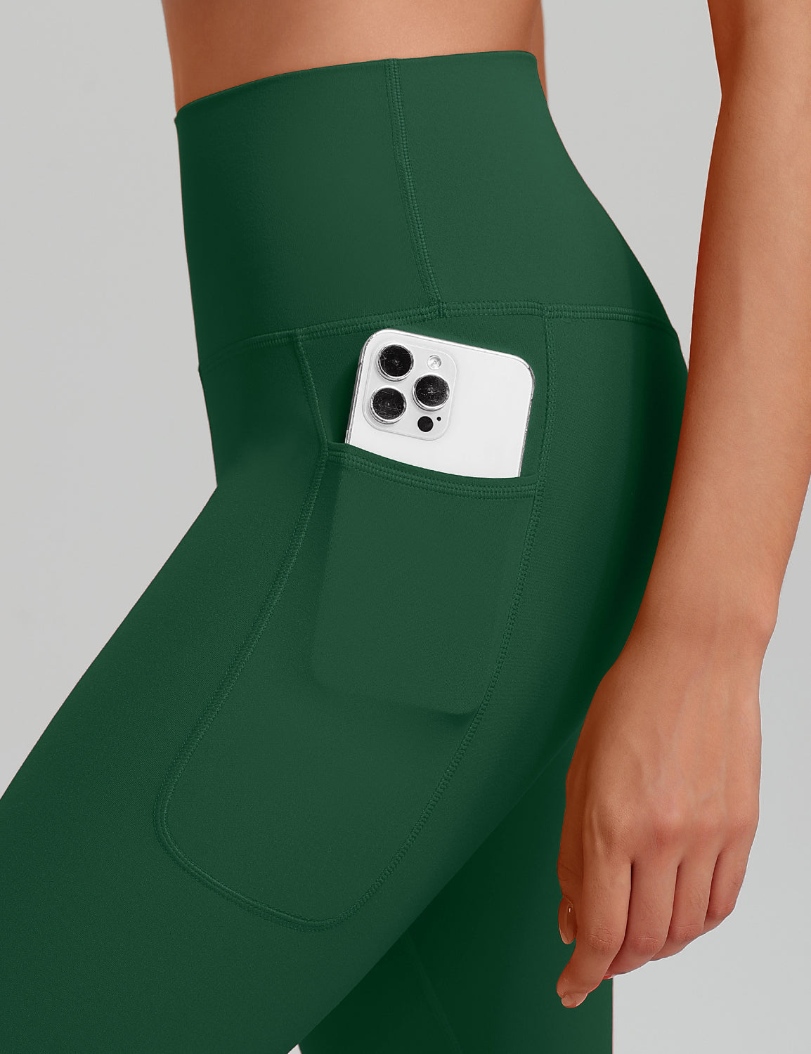 HeyNuts Workout Pro 7/8 Leggings with Side Pockets for Women, High Waisted Tummy Control Compression Pants 25''