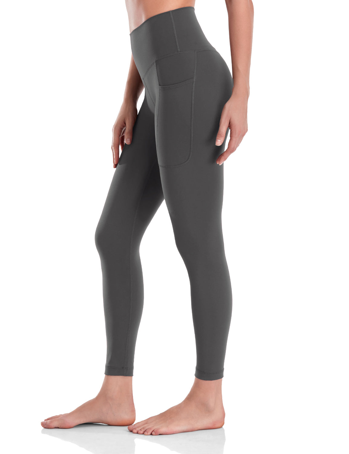 HeyNuts Workout Pro 7/8 Leggings with Side Pockets for Women, High Waisted Tummy Control Compression Pants 25''