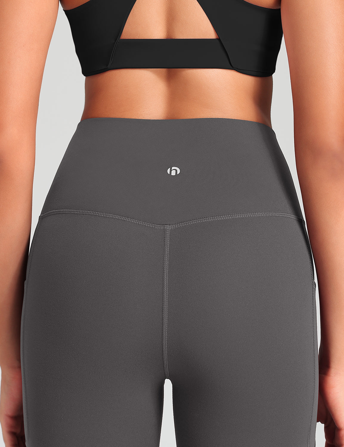 HeyNuts Workout Pro 7/8 Leggings with Side Pockets for Women, High Waisted Tummy Control Compression Pants 25''