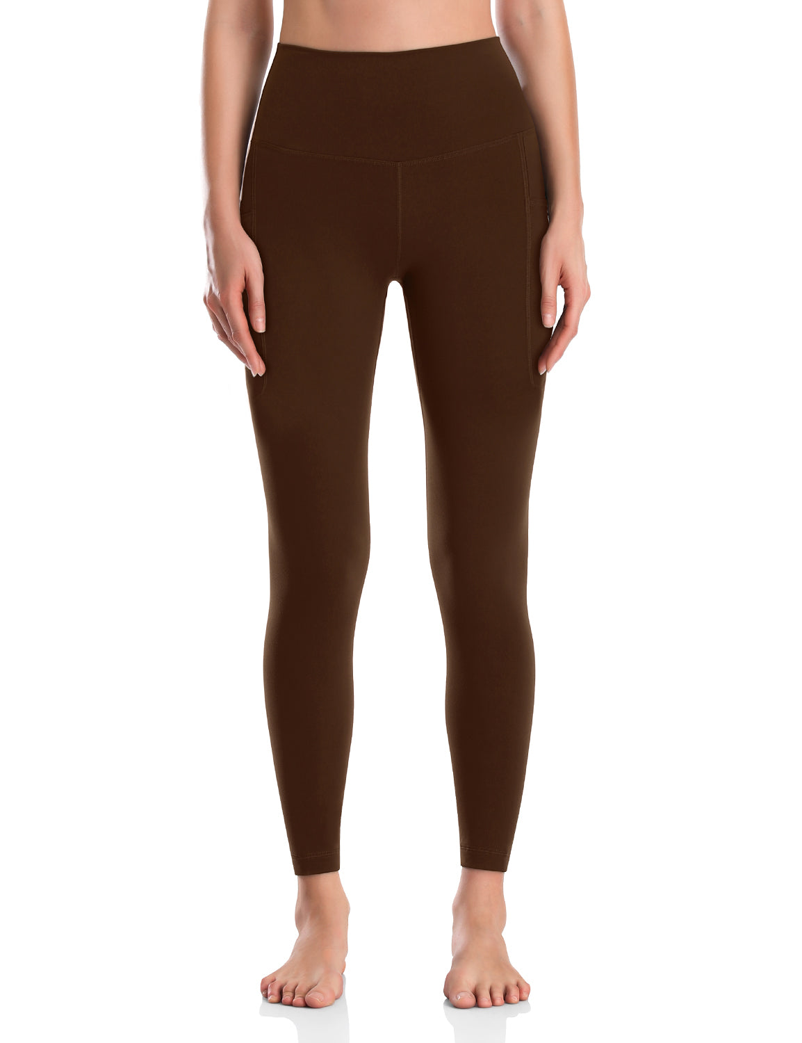 HeyNuts Workout Pro 7/8 Leggings with Side Pockets for Women, High Waisted Tummy Control Compression Pants 25''