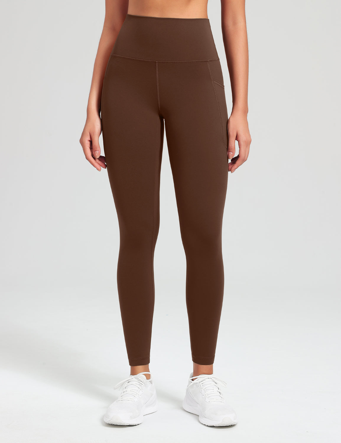 HeyNuts Workout Pro 7/8 Leggings with Side Pockets for Women, High Waisted Tummy Control Compression Pants 25''