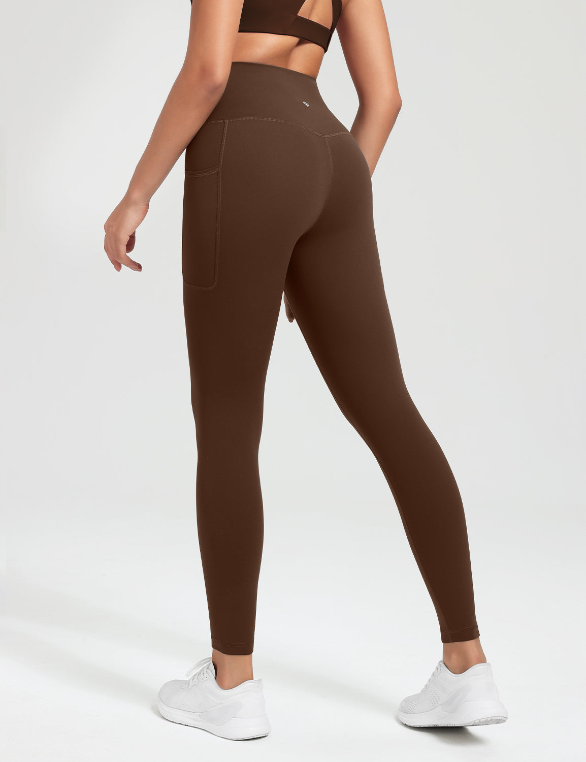 HeyNuts Workout Pro 7/8 Leggings with Side Pockets for Women, High Waisted Tummy Control Compression Pants 25''