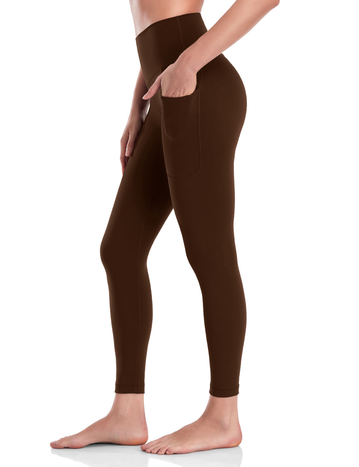 HeyNuts Workout Pro 7/8 Leggings with Side Pockets for Women, High Waisted Tummy Control Compression Pants 25''