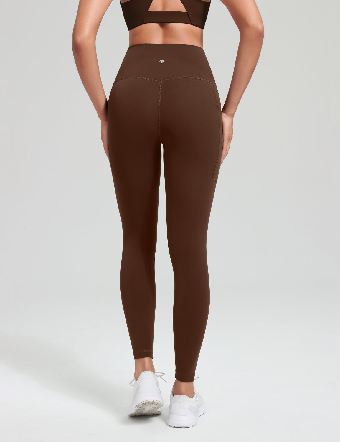 HeyNuts Workout Pro 7/8 Leggings with Side Pockets for Women, High Waisted Tummy Control Compression Pants 25''