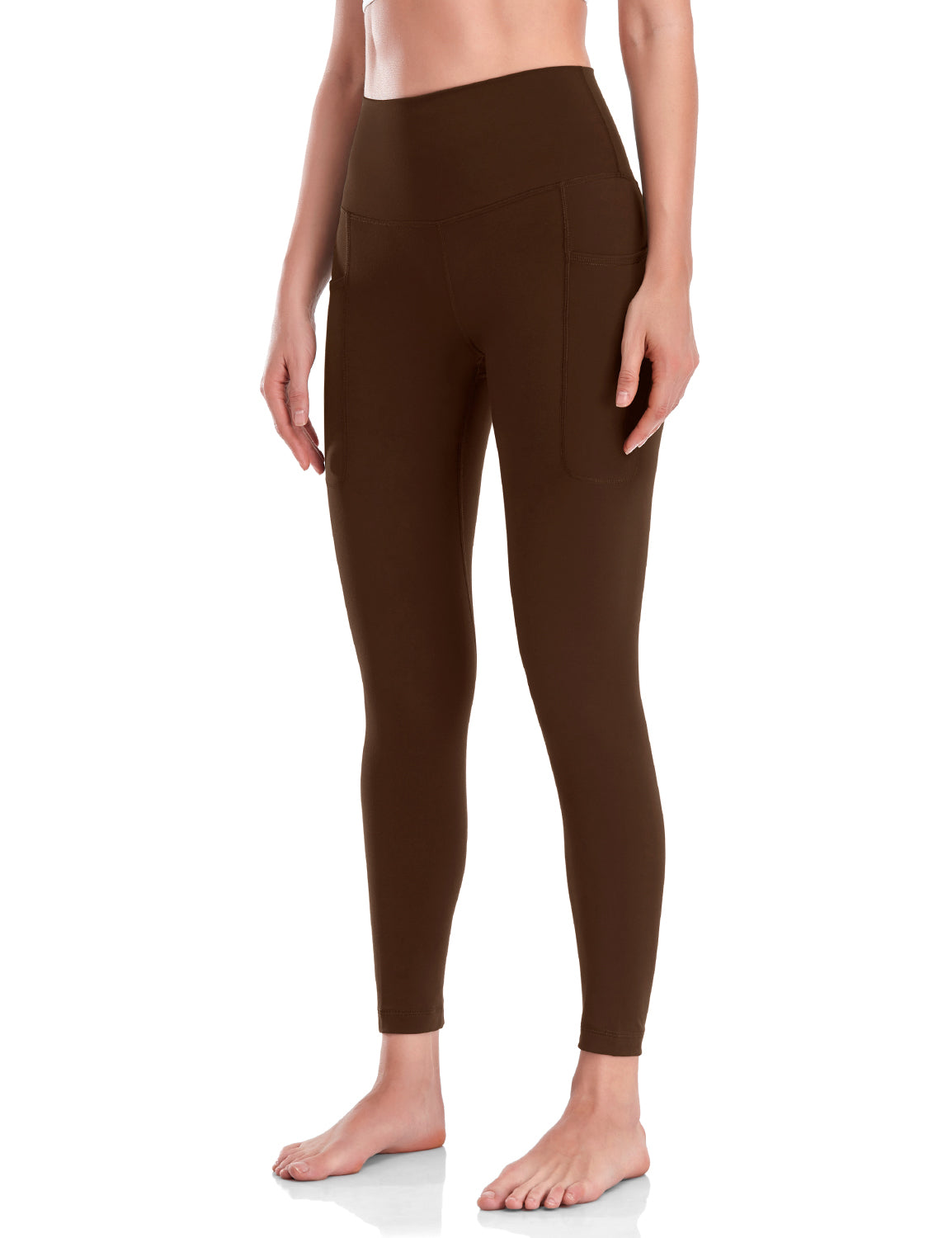 HeyNuts Workout Pro 7/8 Leggings with Side Pockets for Women, High Waisted Tummy Control Compression Pants 25''