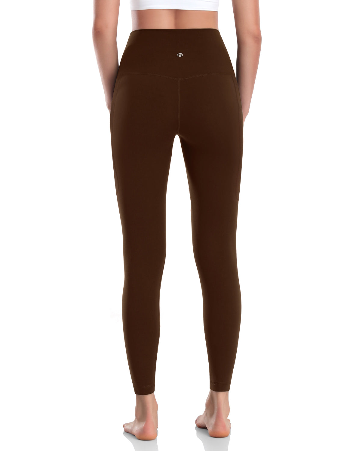 HeyNuts Workout Pro 7/8 Leggings with Side Pockets for Women, High Waisted Tummy Control Compression Pants 25''