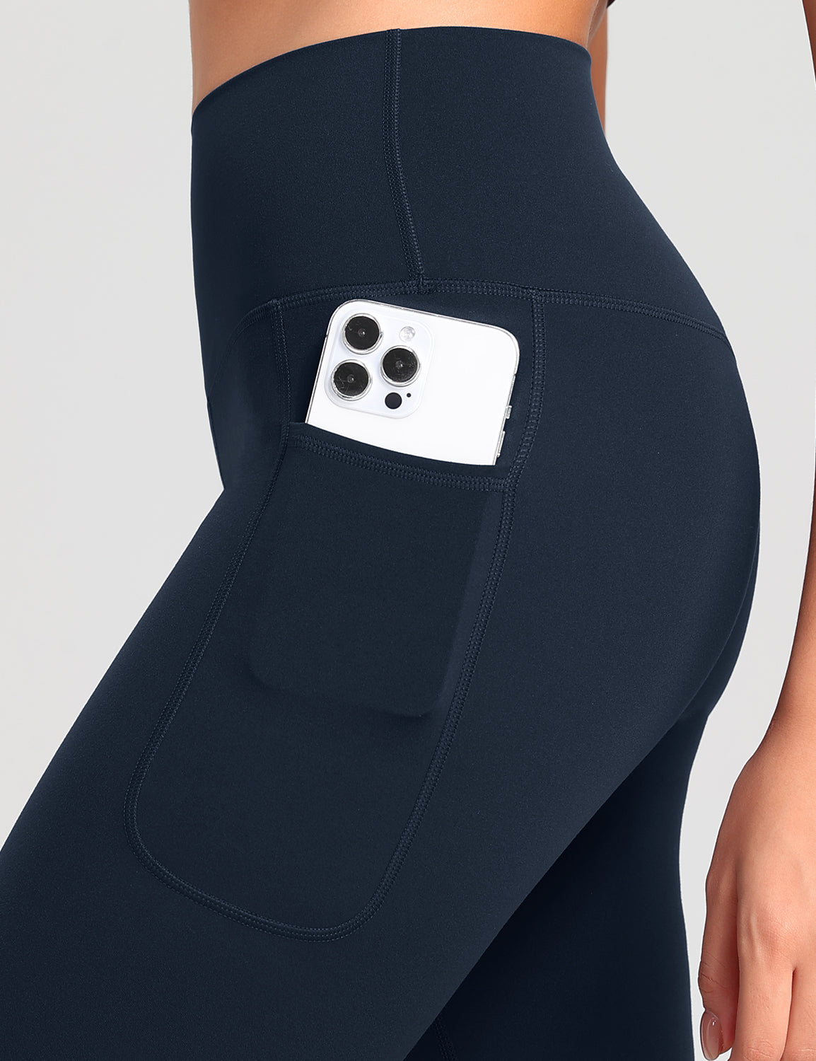 HeyNuts Workout Pro 7/8 Leggings with Side Pockets for Women, High Waisted Tummy Control Compression Pants 25''