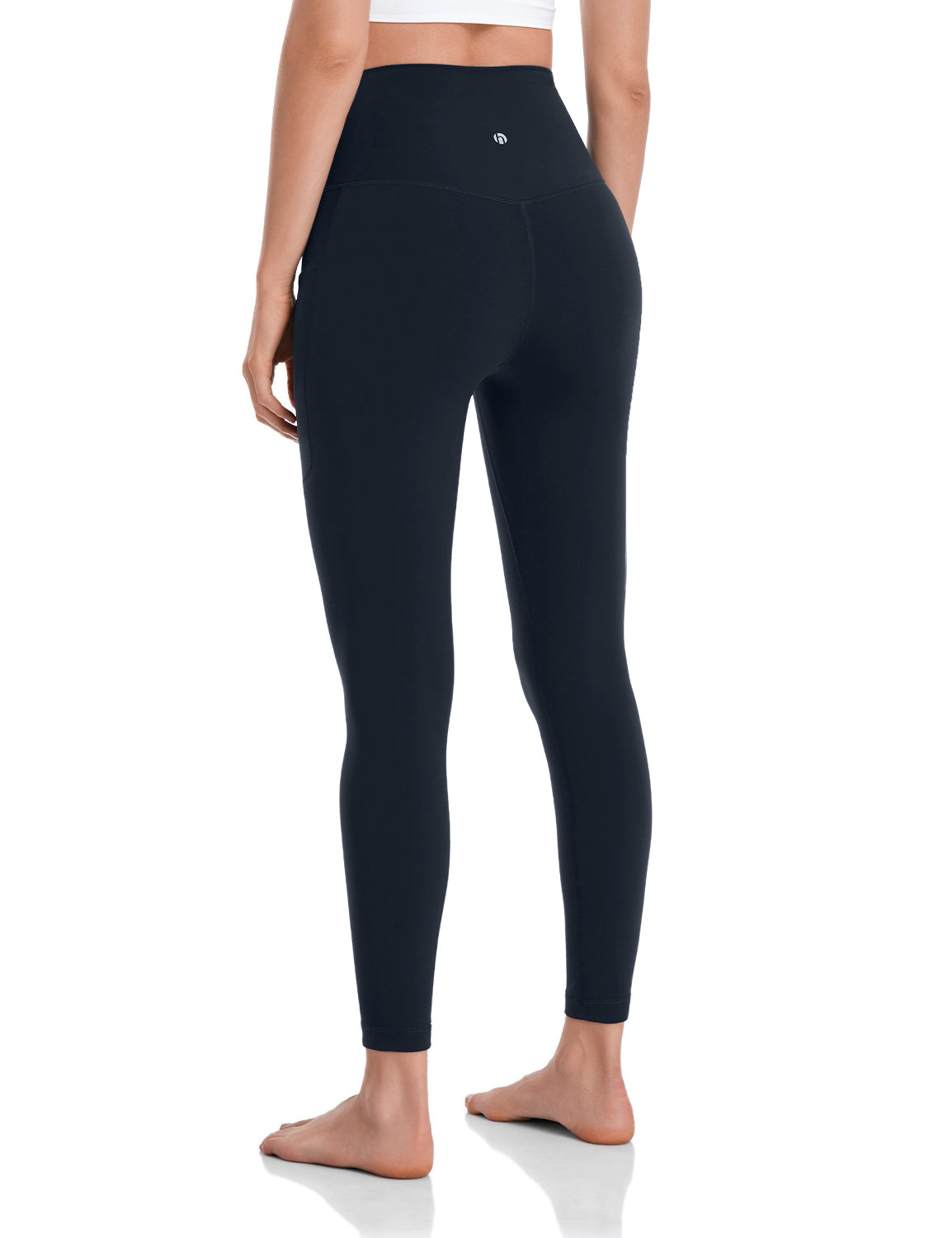 HeyNuts Workout Pro 7/8 Leggings with Side Pockets for Women, High Waisted Tummy Control Compression Pants 25''