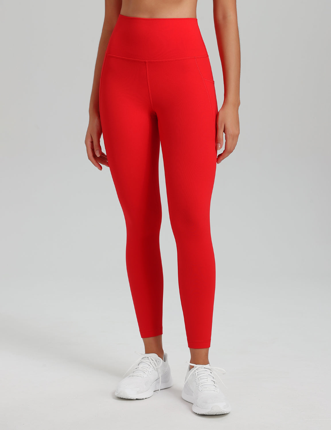 HeyNuts Workout Pro 7/8 Leggings with Side Pockets for Women, High Waisted Tummy Control Compression Pants 25''