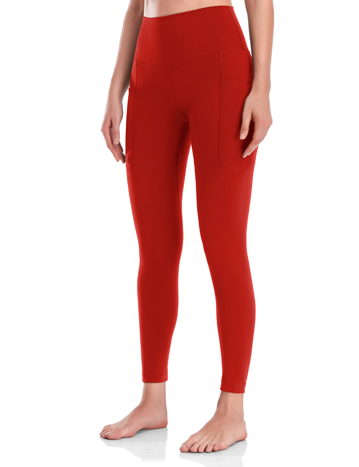 HeyNuts Workout Pro 7/8 Leggings with Side Pockets for Women, High Waisted Tummy Control Compression Pants 25''