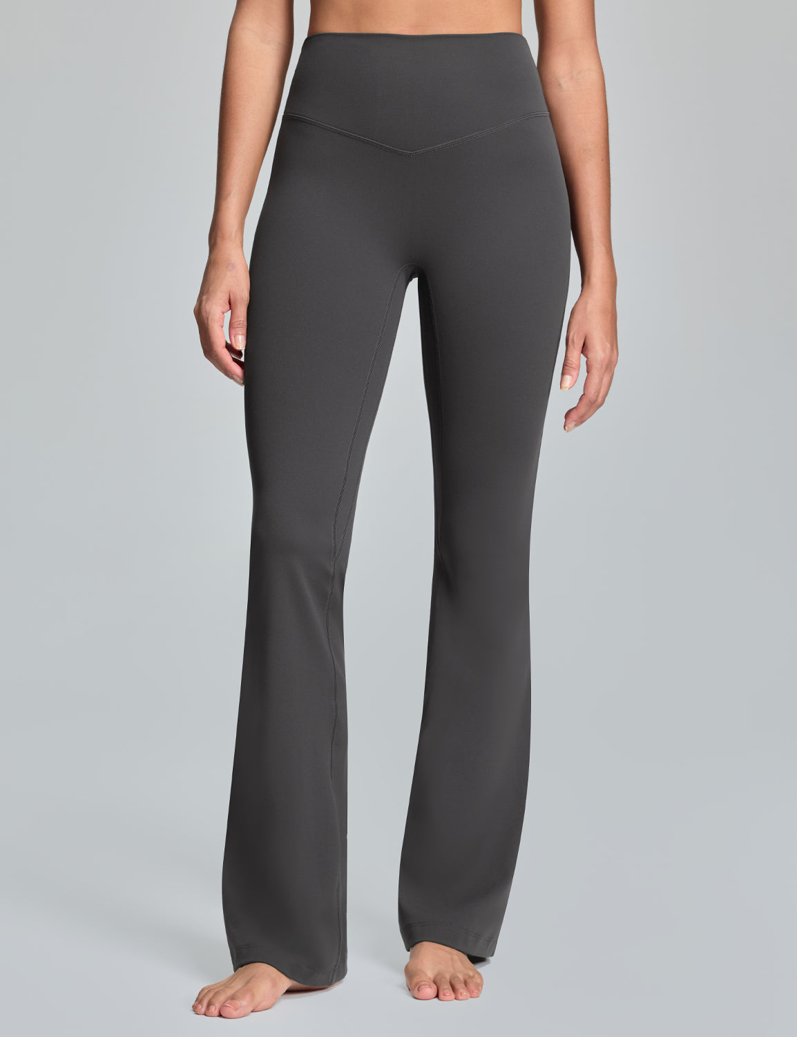 Harmony Flare Leggings No Front Seam Bold V-Dip Back
