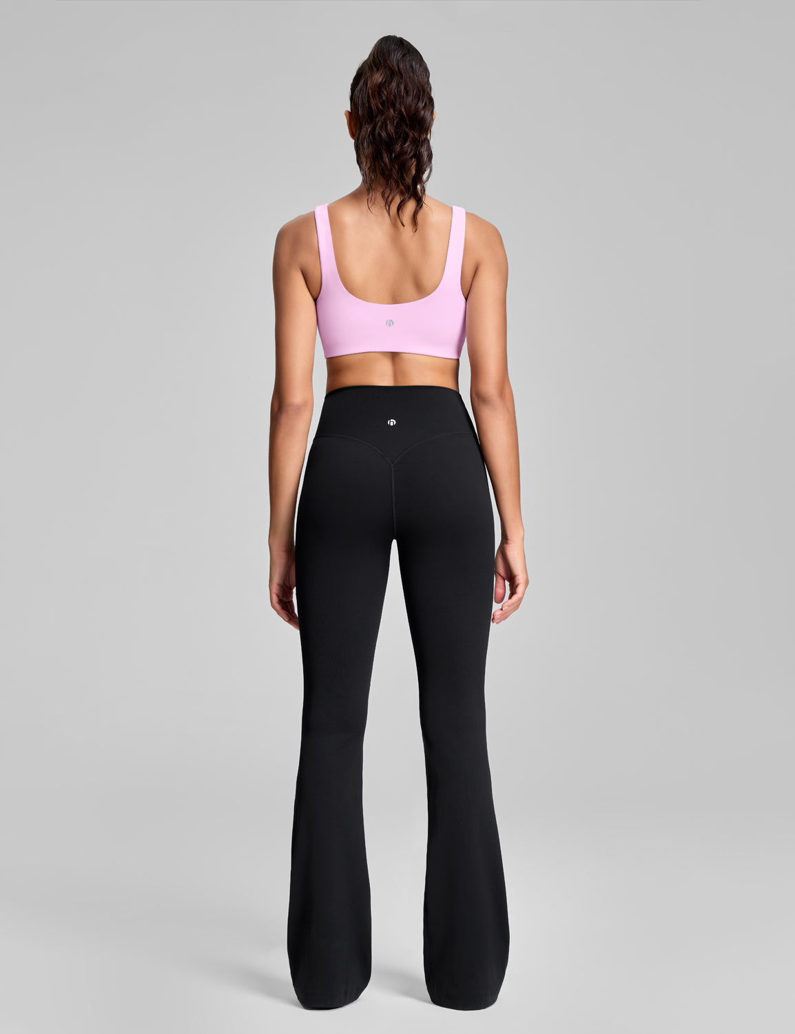 Harmony Flare Leggings No Front Seam Bold V-Dip Back