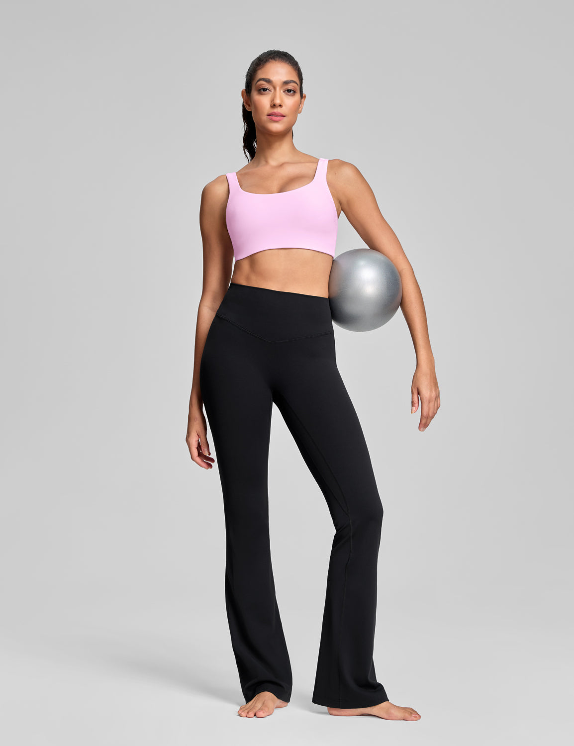 Harmony Flare Leggings No Front Seam Bold V-Dip Back