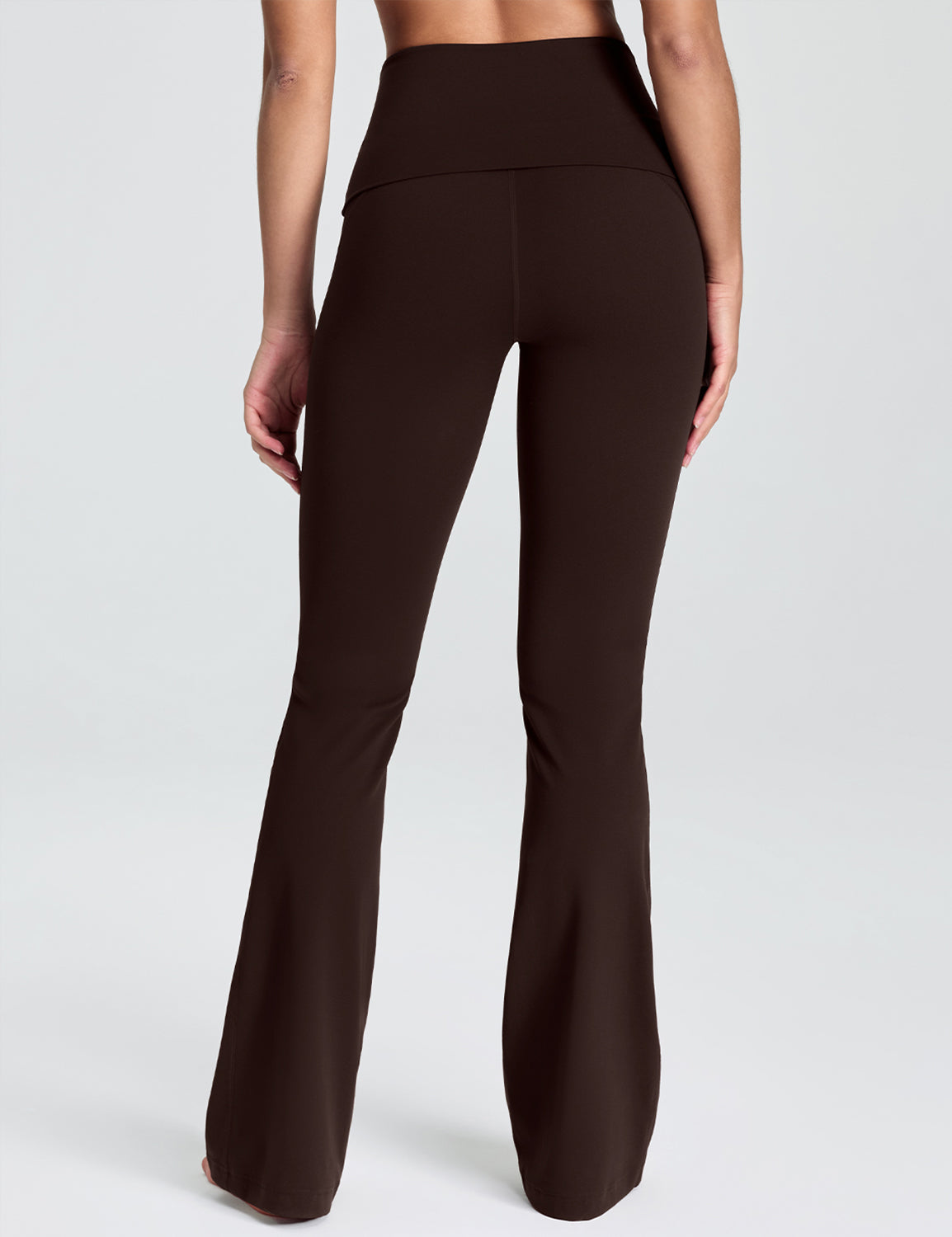 Mellow Foldover-Waist Flared Leggings 34.5"