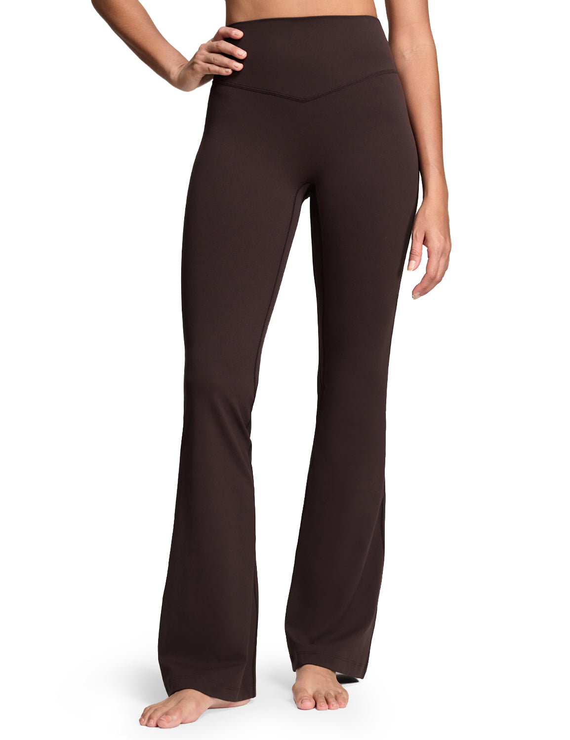 Harmony Flare Leggings No Front Seam Bold V-Dip Back