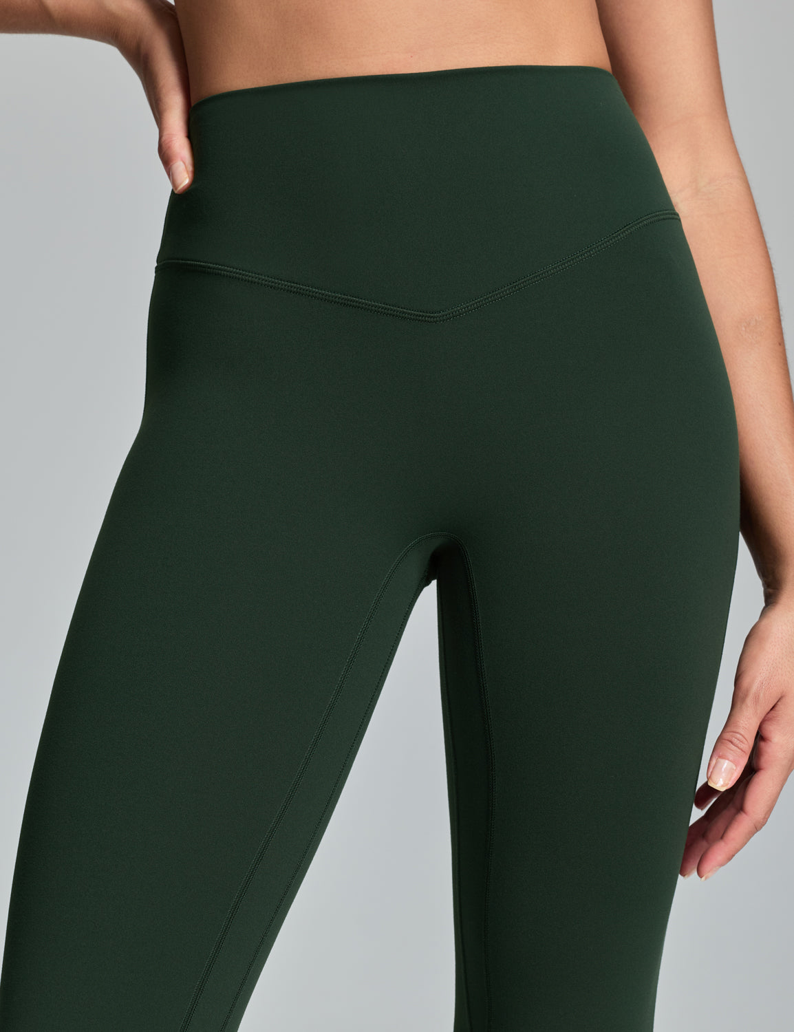 Harmony Flare Leggings No Front Seam Bold V-Dip Back