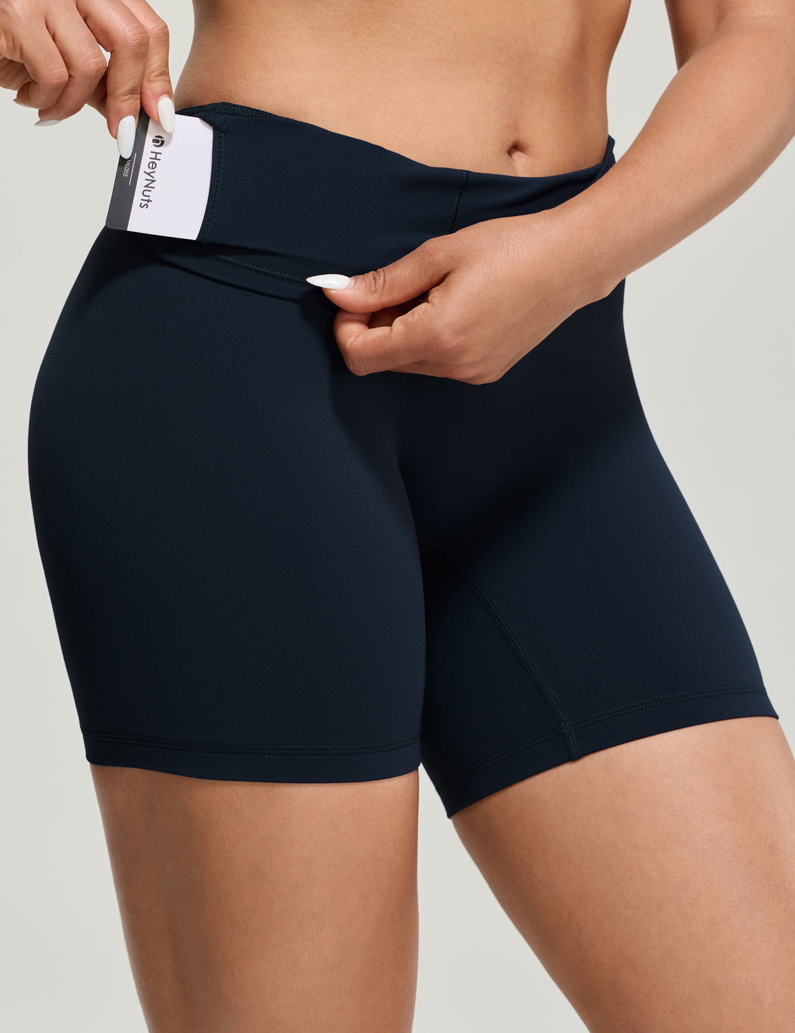 Bold V-Dip Back No Front Seam Athletic Shorts
