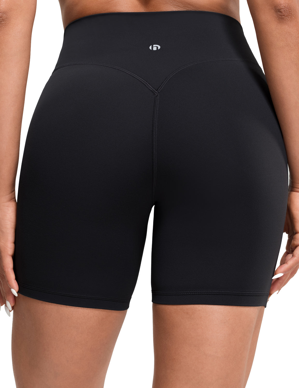 Bold V-Dip Back No Front Seam Athletic Shorts