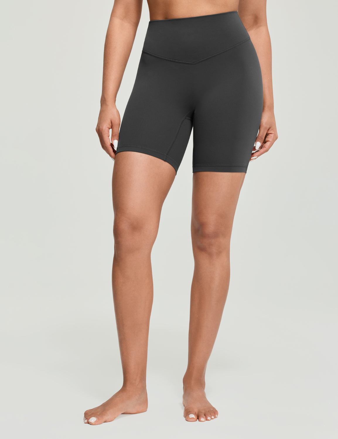 Bold V-Dip Back No Front Seam Athletic Shorts