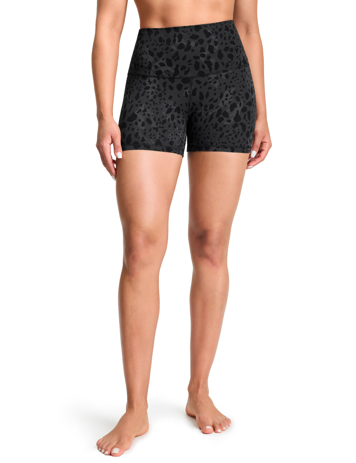 Athletic Shorts Black Cheetah