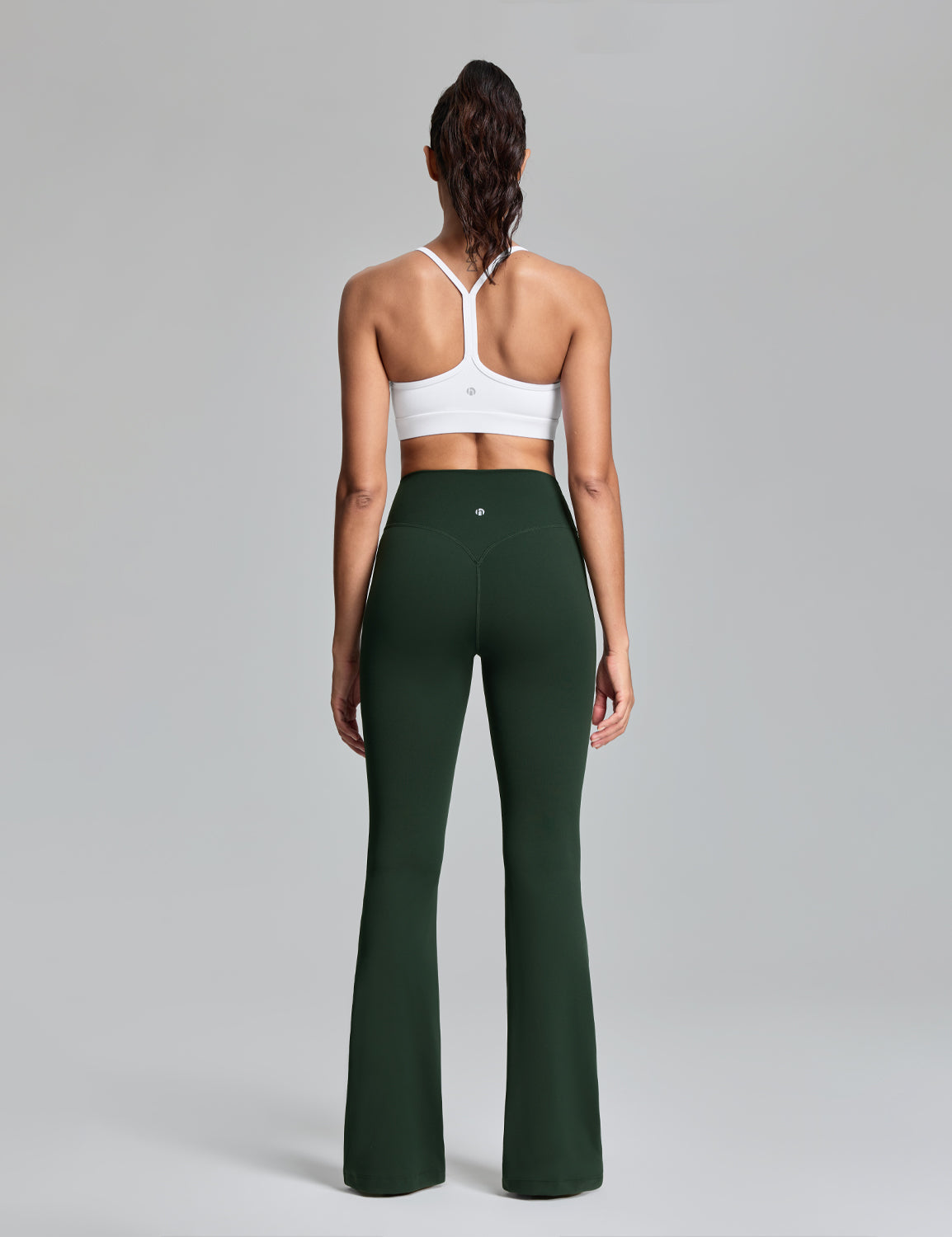 Harmony Flare Leggings No Front Seam Bold V-Dip Back