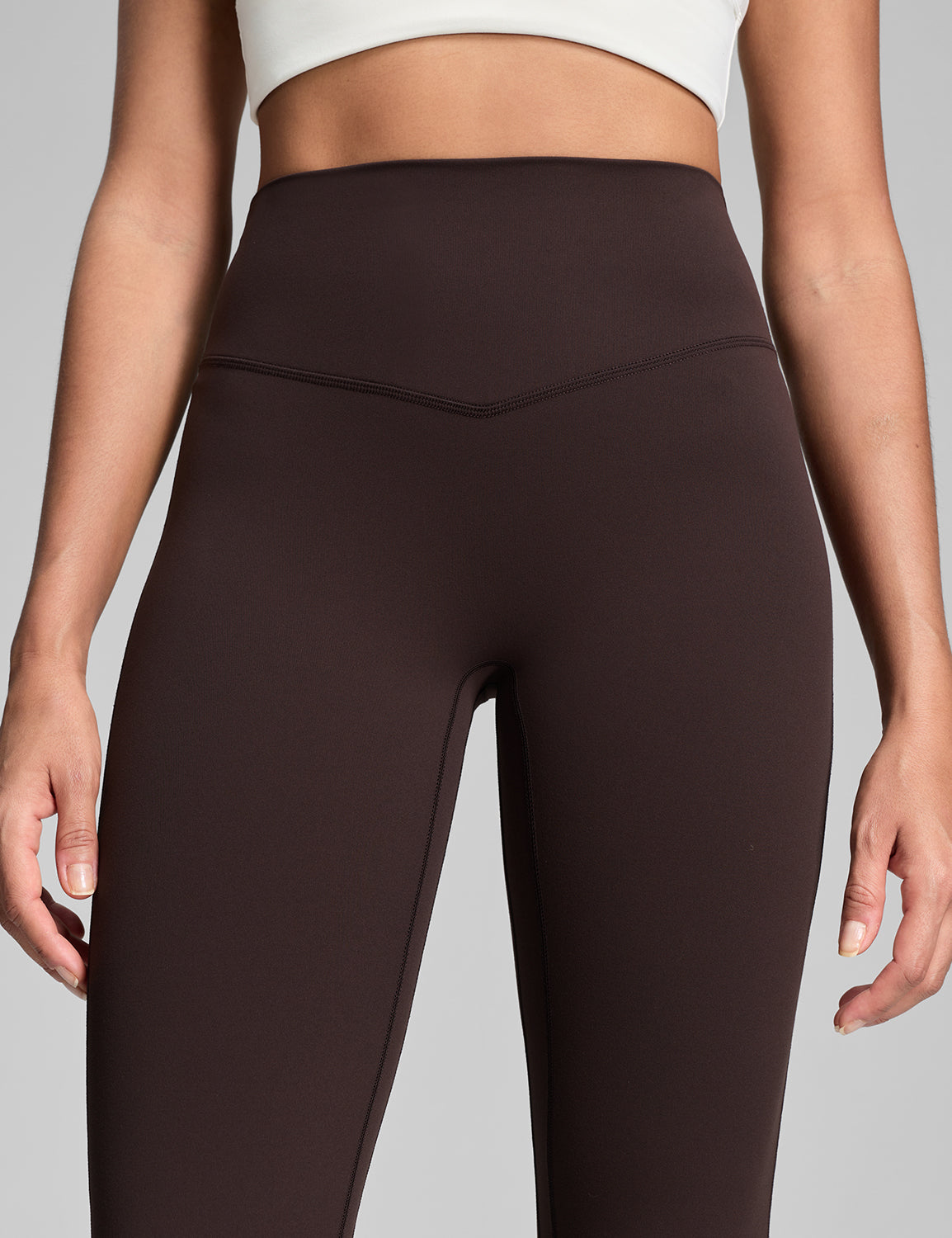 Harmony Flare Leggings No Front Seam Bold V-Dip Back