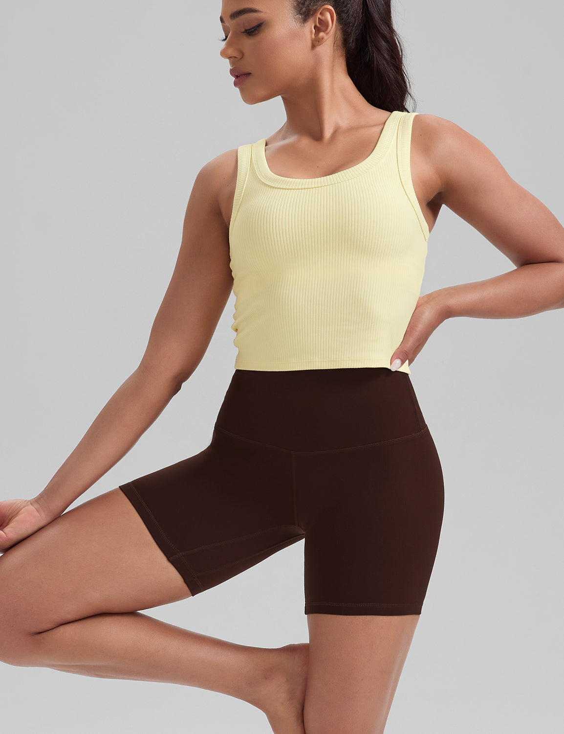 U Back Ribbed Longline Bras, A-D Cups