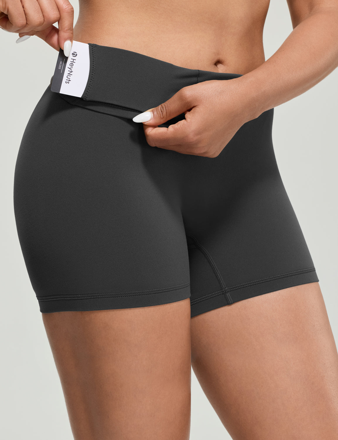 Bold V-Dip Back No Front Seam Athletic Shorts