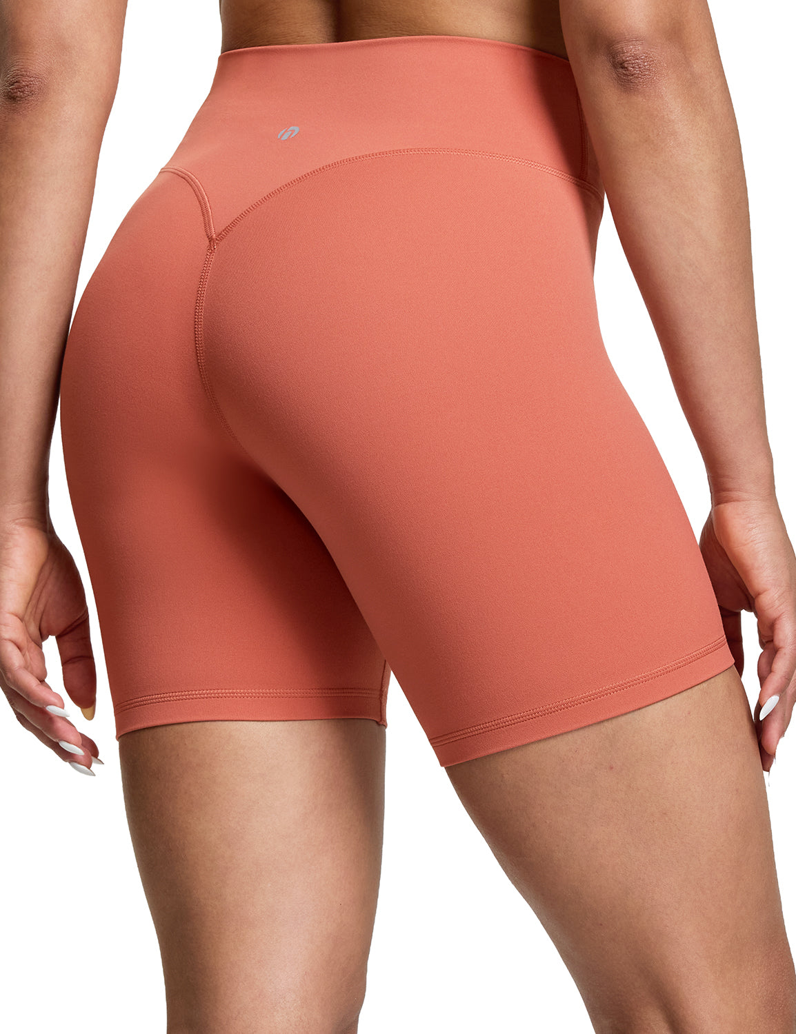 Bold V-Dip Back No Front Seam Athletic Shorts