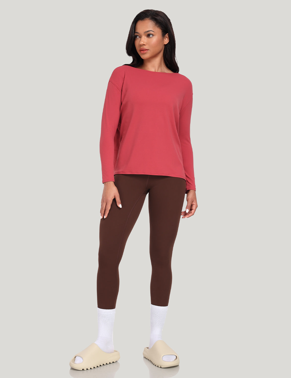 boat neck short long sleeve shirts