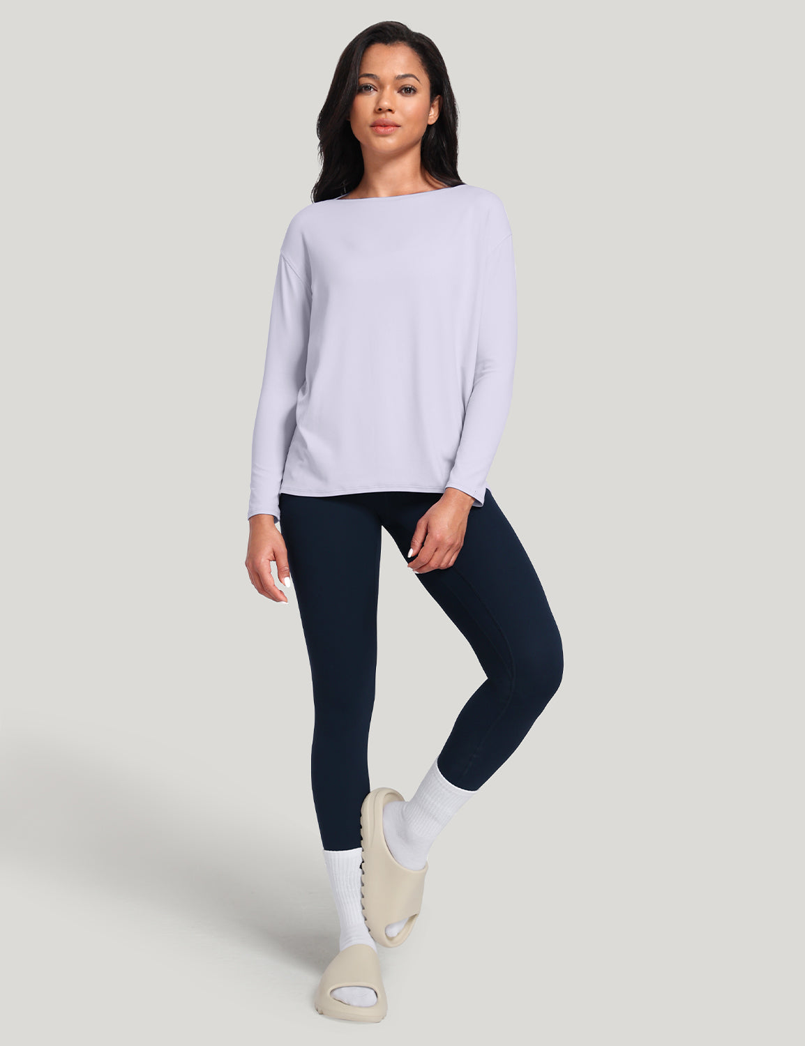 boat neck short long sleeve shirts