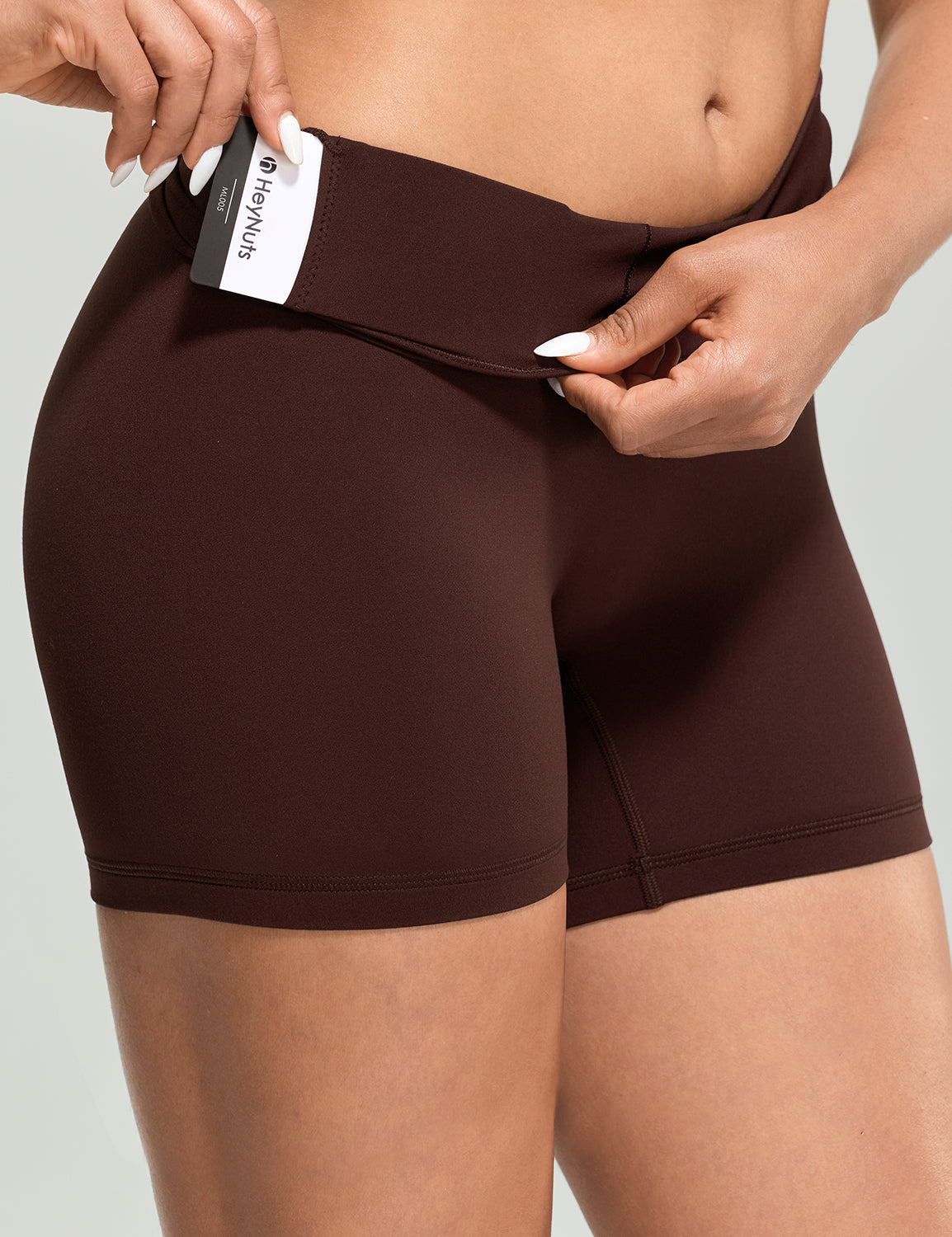 Bold V-Dip Back No Front Seam Athletic Shorts