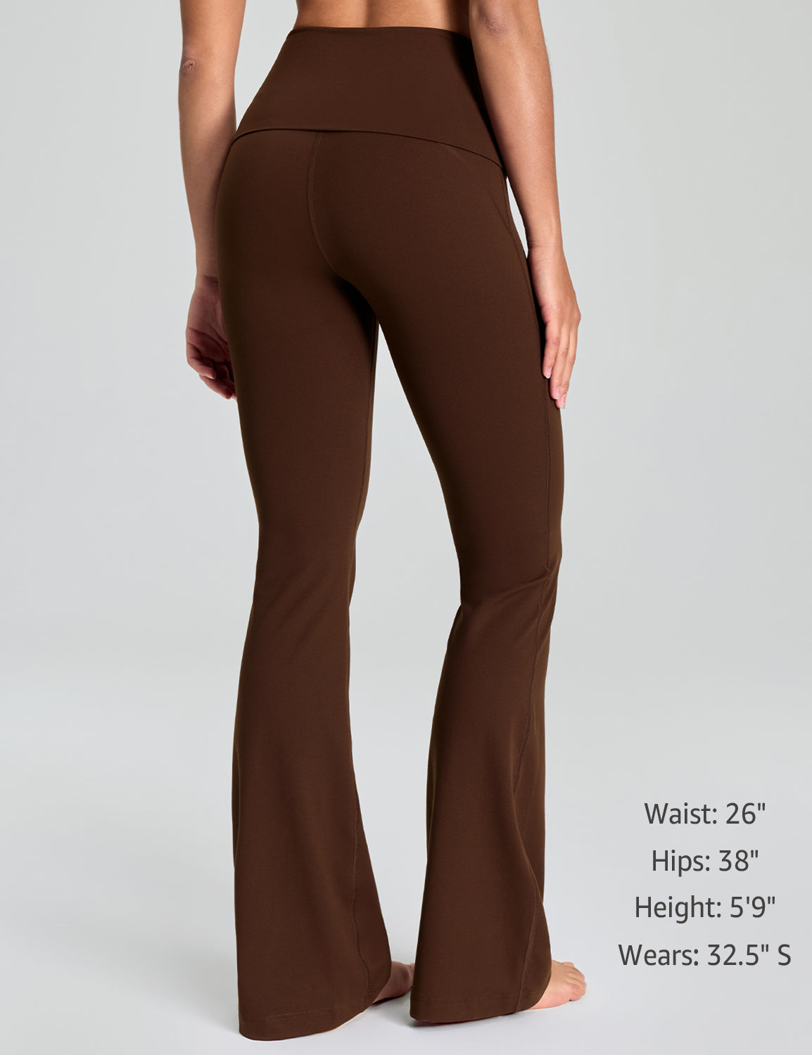 Mellow Foldover-Waist Flared Leggings 32.5"