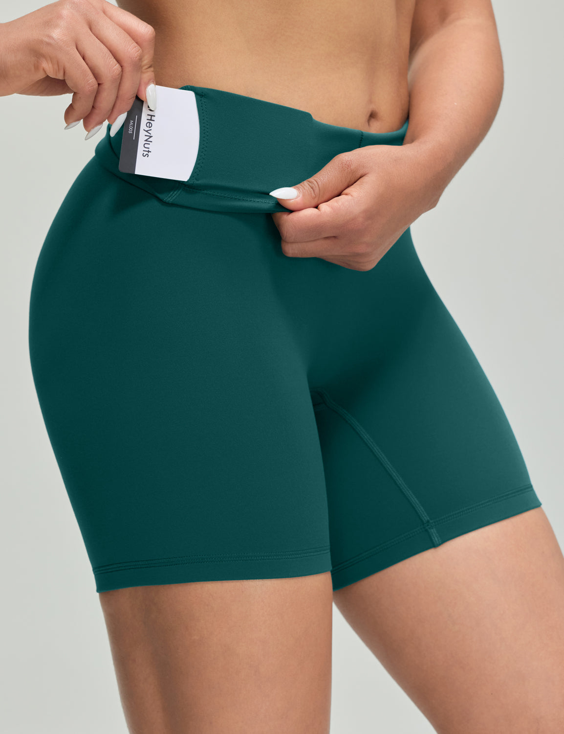 Bold V-Dip Back No Front Seam Athletic Shorts
