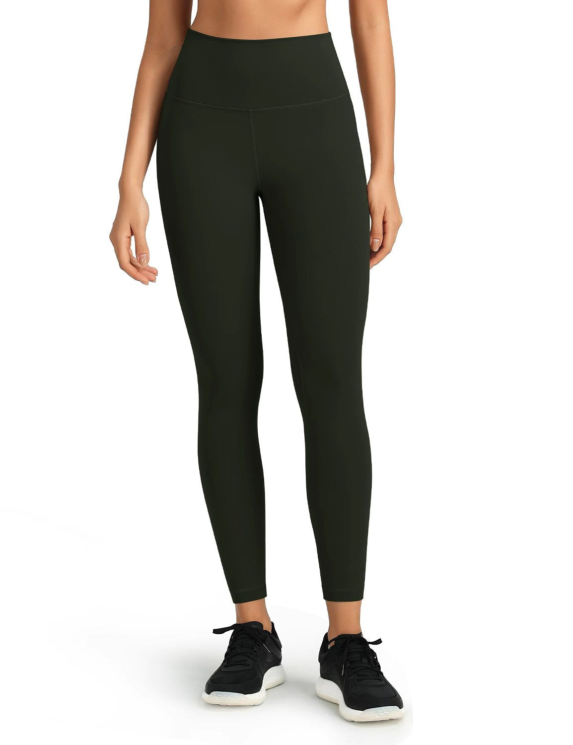 HeyNuts Workout Pro Leggings, 7/8 High Waisted Compression Gym Tummy Control Athletic Yoga Pants 25"