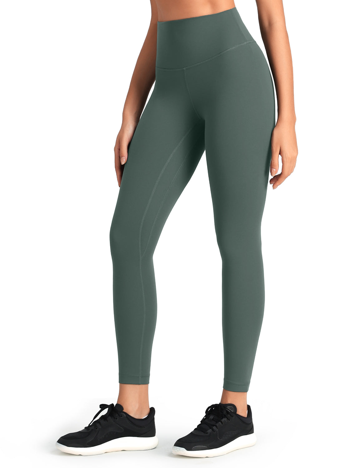 HeyNuts Workout Pro Leggings, 7/8 High Waisted Compression Gym Tummy Control Athletic Yoga Pants 25"